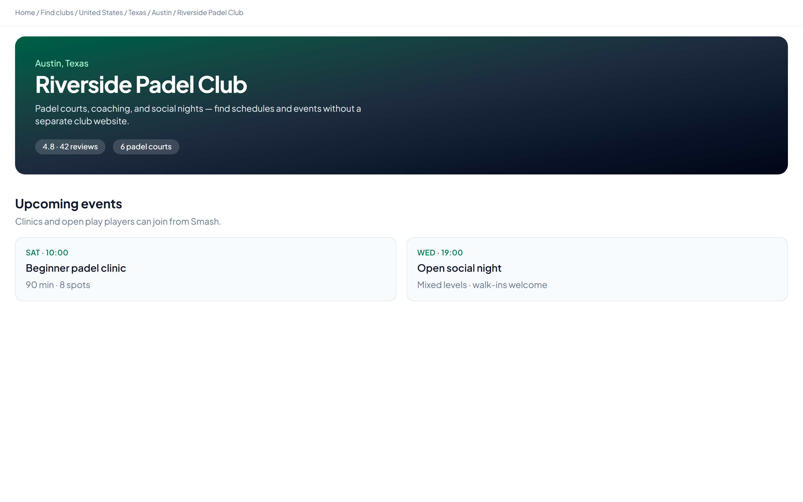 Hoe vinden spelers mijn club als ik geen website heb?