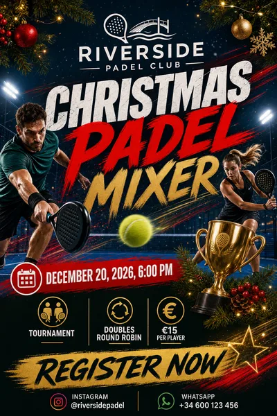 Christmas seasonal poster example with energetic style