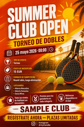 Energetic poster style example